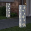 vidaXL Solárne LED svetlo na chodník 2 ks Teplá biela 18 x 18 x 80 cm