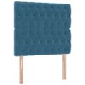 vidaXL Postel s úložným prostorem a matrací Tmavomodrá 100 x 200 cm