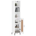 vidaXL Vysoká skrinka biela 34,5x34x180 cm spracované drevo
