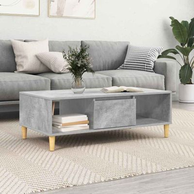 vidaXL Konferenčný stolík Betónová šedá 102 x 55 x 35 cm