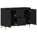 vidaXL Servírovacia skriňa Čierna 102 x 35 x 60 cm Kompozitné drevo