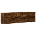 vidaXL TV stolík s LED dymový dub 180x34x50 cm kompozitné drevo