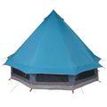 vidaXL Tipi stan so strechou s úložiskom Modrá 404 x 370 x 270 cm taft