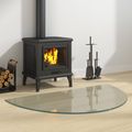vidaXL Sklenená doska krbu Priehľadná 1000 x 600 mm Sklo