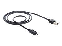 Kábel USB - Micro USB typ B (M) na USB (M) - USB 2.0 - 1 m - čierna