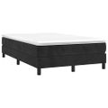 vidaXL Posteľný rám s boxspringom čierna 120x200 cm zamat