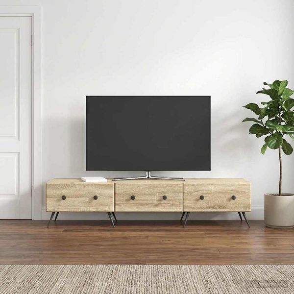 vidaXL TV skrinka Dub sonoma 147 x 34,5 x 30 cm Kompozitné drevo