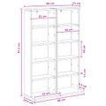 vidaXL CD Skrinka 2 ks Betónovo sivá 33 x 23,5 x 97,5 cm