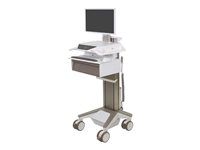 Vozík - Electric Lift - pre LCD displej / PC vybavenie - zdravotný - biela, teplá šedá - veľkosť obrazovky: až 27" - 320 Wh - lítiovo-železofosfátové - kompatibilný s TAA
