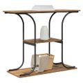 vidaXL Konzolový stôl Staré drevo 101 x 35 x 80,5 cm Kompozitné drevo