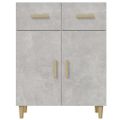 vidaXL Komoda betónovo sivá 69,5x34x89 cm spracované drevo