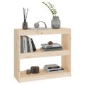 vidaXL Knižnica/deliaca stena 80x30x71,5 cm masívna borovica