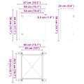 vidaXL Ovládacia skriňa Sivá 47 x 24 x 50 cm ABS plast