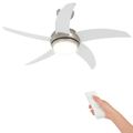 vidaXL Stropný ventilátor s osvetlením a diaľkovým ovládaním Ø 110 cm