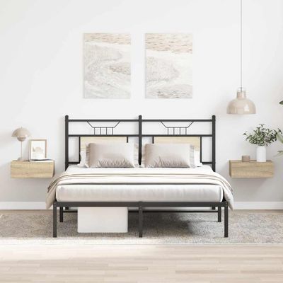vidaXL Nástenné nočné stolíky 2ks, sonoma 40x30x15cm, kompozitné drevo