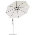 vidaXL Náhradná látka pre záhradný slnečník pieskovo biela 350 cm