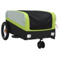 vidaXL Vozík za bicykel, čierno zelený 30 kg, železo