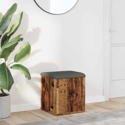 vidaXL Úložná lavica Old Wood 42x42x45 cm Konštrukčné drevo