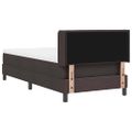 vidaXL Posteľ s pružinovým rámom Tmavohnedá 200 x 80 cm látka