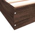 vidaXL Posteľný rám bez matraca hnedý dub 120x200 cm kompozitné drevo