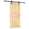 vidaXL Posuvné dvere Prírodná a čierna 95 x 210 cm