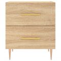 vidaXL Nočný stolík dub sonoma 40x35x47,5 cm kompozitné drevo