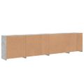 vidaXL Komoda s LED svetlami betónovo sivá 283x37x67 cm
