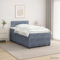 vidaXL Posteľ boxspring s matracom Tmavosivá 120 x 200 cm Zamat