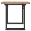 vidaXL Konferenčný stolík v tvare O 100x50x45,5 cm borovica a oceľ