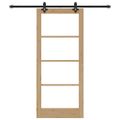vidaXL Posuvné dvere ORKDAL 86 x 198,5 cm Prírodná a čierna