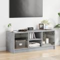 vidaXL TV skrinka so sklenenými dvierkami betónovo sivá 102x37x42 cm