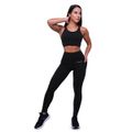 Dámske bežecké legíny Pulse Black - GymBeam, veľkosť M, veľkosť oblečenia M