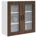 vidaXL Dvierka na umývačku Kalmar Hnedý dub 80 x 31 x 80 cm