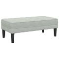 vidaXL lavička s vankúšom Svetlosivá 113 x 57 x 39 cm Zamat