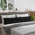 vidaXL Vankúše na pohovku 2 pcs Čierna 200 x 40 cm Kordúrová tkanina