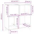 vidaXL Skrinka na platne hnedý dub 84,5x38x89 cm kompozitné drevo