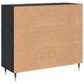 vidaXL Servírovacia skriňa Čierny dub 90 x 34 x 80 cm Kompozitné drevo