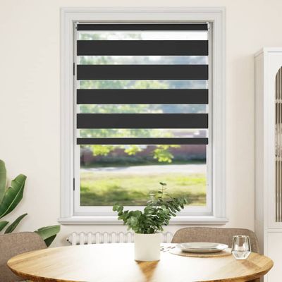 vidaXL Zebrová roleta 100,9x175 cm, šírka látky 96,7 cm, čierna