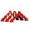 vidaXL Vianočný sviečkový most 3 ks 7 LED Teplá biela 39.5 x 5 x 29 cm