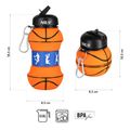 Skladacia silikónová fľaša NILS Camp NC4104 550ml basketbal