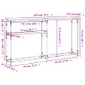 vidaXL Konzolový stolík dymový dub 145x22,5x75 cm kompozitné drevo