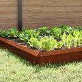 vidaXL Slimákové zábrany 12 ks 100 x 3,5 x 25 cm Hrdzavý