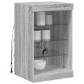 vidaXL Komoda s LED svetlami sivá sonoma 41x37x67 cm