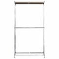 vidaXL 2-posch. stojan na pneumatiky strieborný 110x40x180 cm oceľ