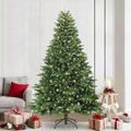 vidaXL Umelý vianočný stromček s 300 LED-i Zelená 240 cm PE a PVC