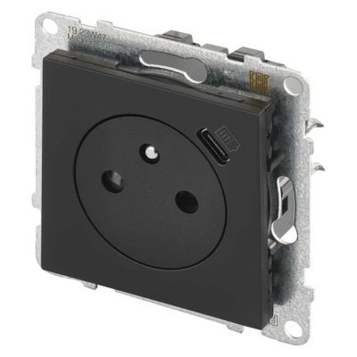 Legrand Suno zásuvka USB-C, čierna