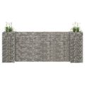 vidaXL Gabiónový kvetináč v tvare H, oceľový drôt 260x40x100 cm
