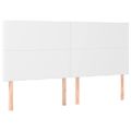 VidaXL Čelo postele biele 160x5x118/128 cm umelá koža