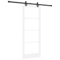 vidaXL Posuvné dvere ORKDAL 83 x 211 cm Biela a čierna
