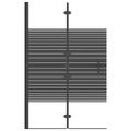 vidaXL Skladací sprchový kút ESG 80x140 cm čierny